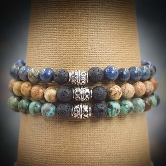 Power – Triple Aromatherapy Stretch Bracelets - Handmade to Order - Picture 1 of 2
